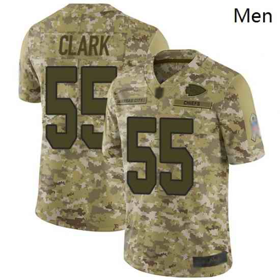 Chiefs 55 Frank Clark Camo Men Stitched Football Limited 2018 Salute To Service Jersey